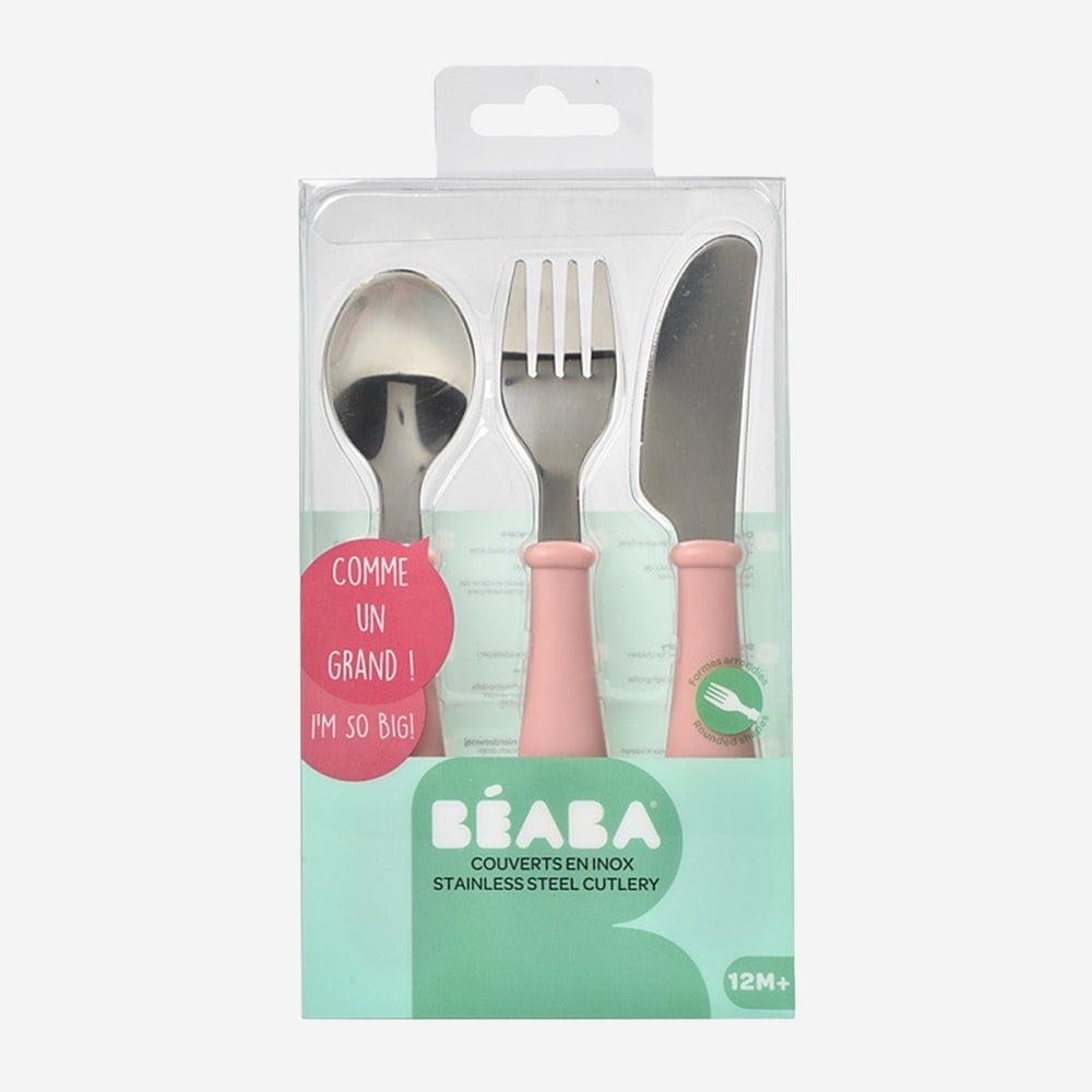 Set Tacamuri Otel Inoxidabil Beaba Old Pink