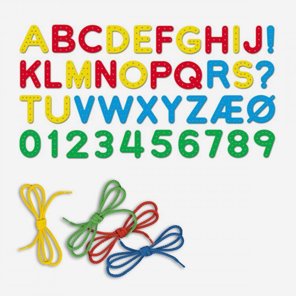 Joc Montessori Quercetti Lacing ABC 123 3-7 Ani - imagine 3