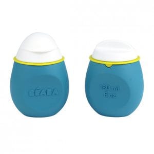 Set BabySqueez 2 in 1 si Recipient Squeez - Albastru