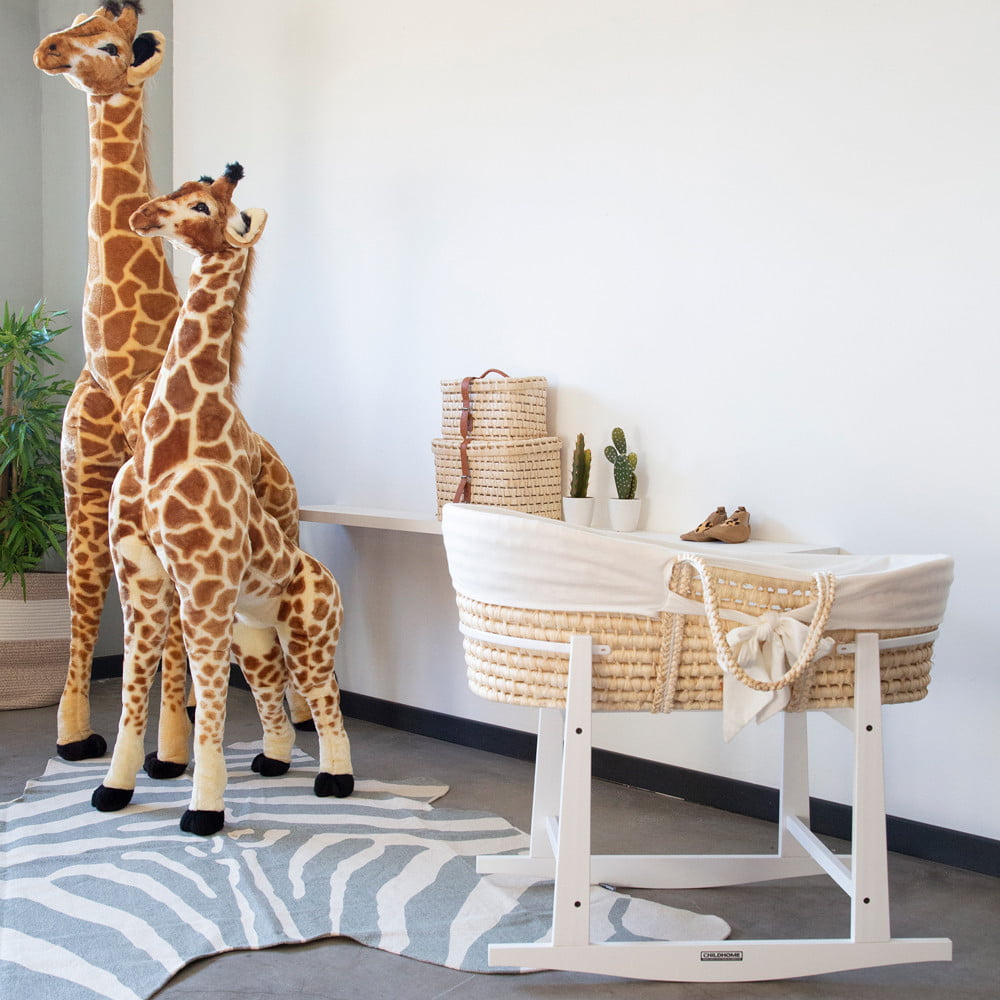 Suport balansoar Childhome pentru Cos bebe Moise Lemn Alb - imagine 5