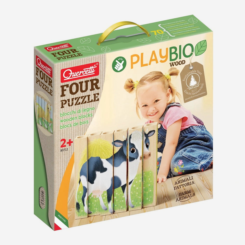 Four Puzzle Animale Ferma Bio
