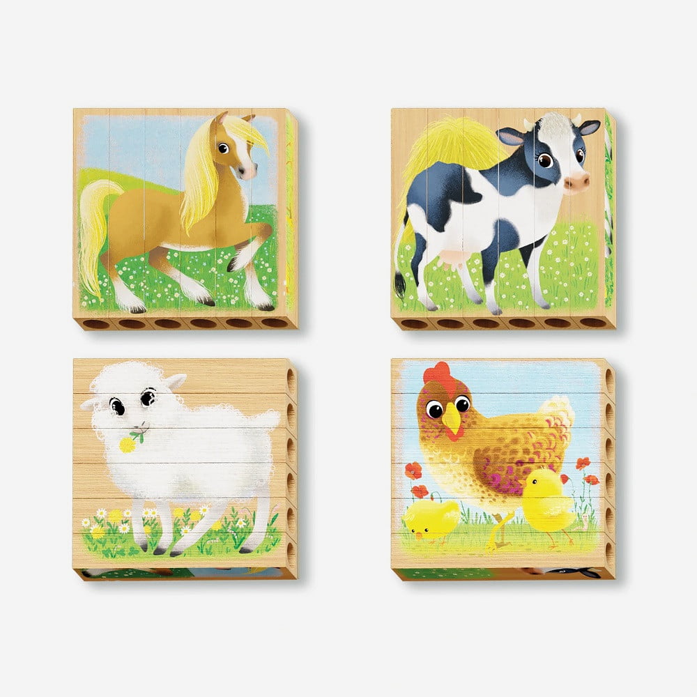 Four Puzzle Animale Ferma Bio +2 Ani - imagine 2