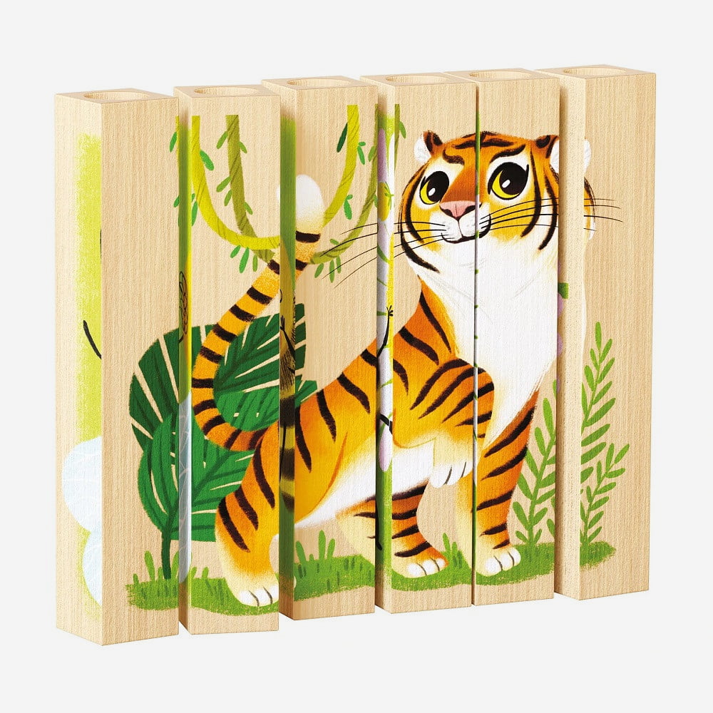 Four Puzzle Animale Salbatice Bio +2 Ani - imagine 3