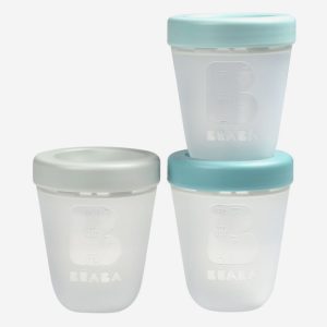 Set 3 Recipiente Beaba Din Silicon 200ml Jungle