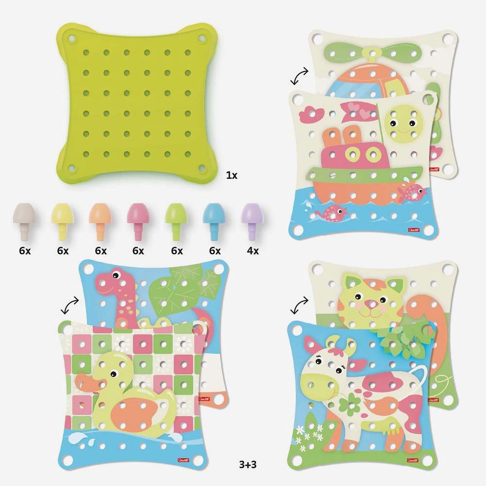 Joc pentru copii Quercetti Jumbo Peggy Eco+ Primul Mozaic - imagine 3