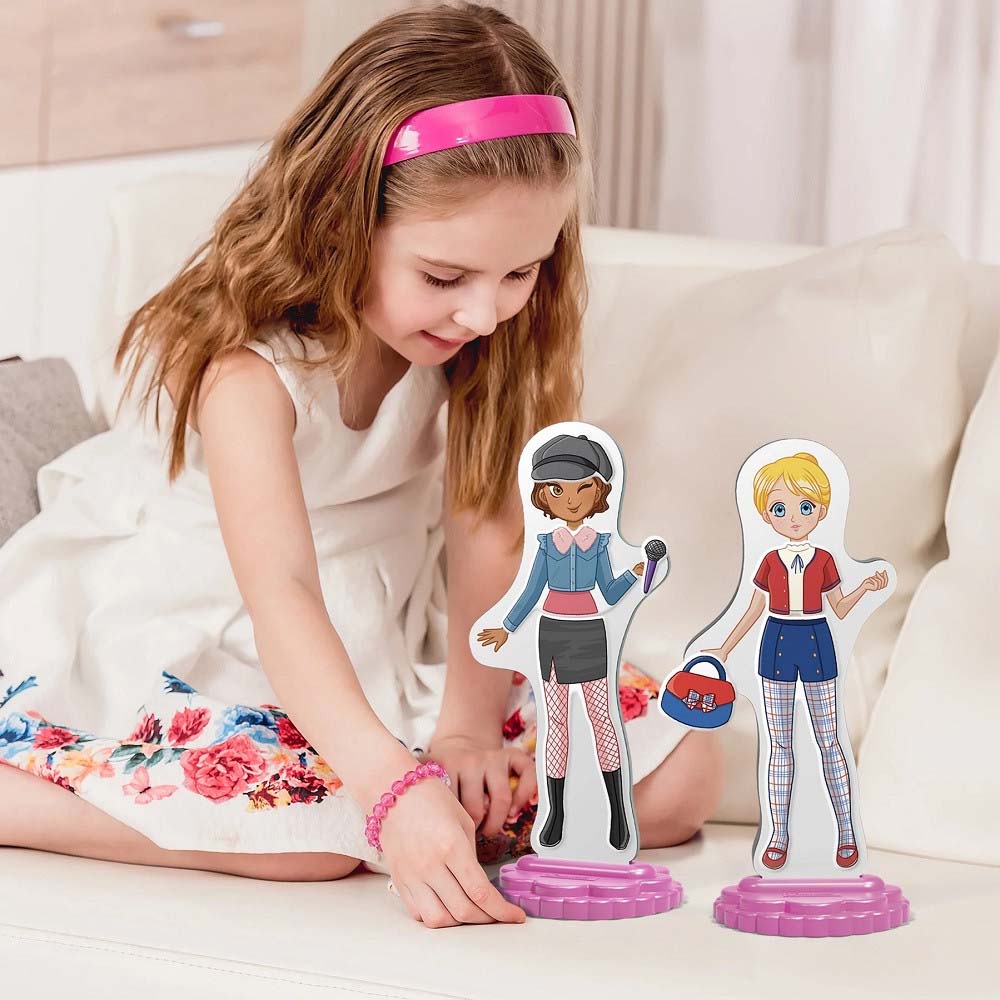 Joc pentru copii Quercetti Magnetic Fashion Best Friends - imagine 2