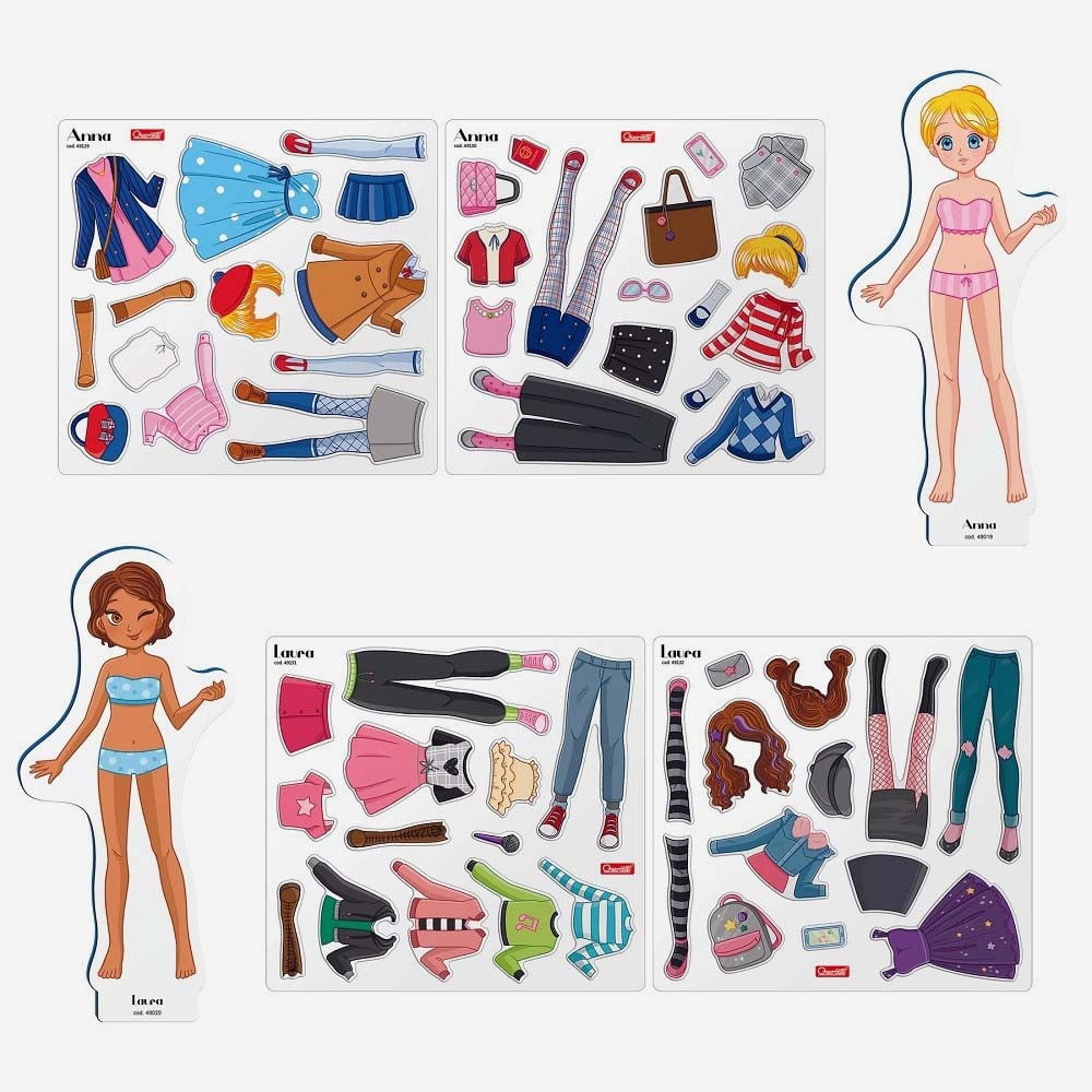 Joc pentru copii Quercetti Magnetic Fashion Best Friends - imagine 3