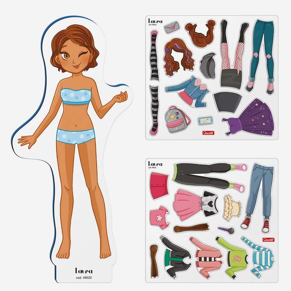 Joc pentru copii Quercetti Magnetic Fashion Laura - imagine 2