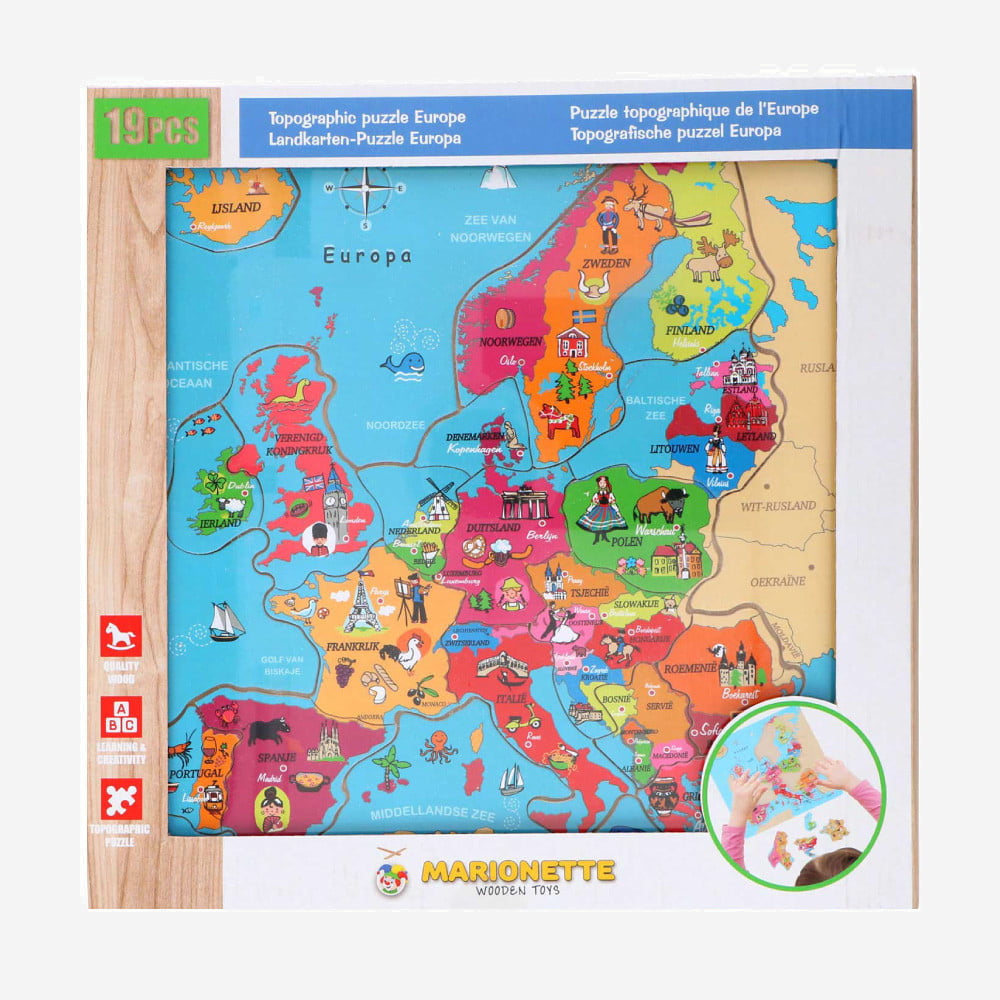 Puzzle din lemn Europa Marionette