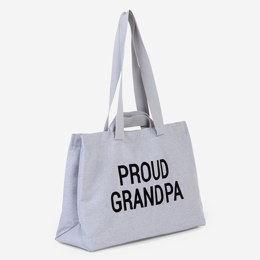 Geanta Childhome Proud Grandpa Grey