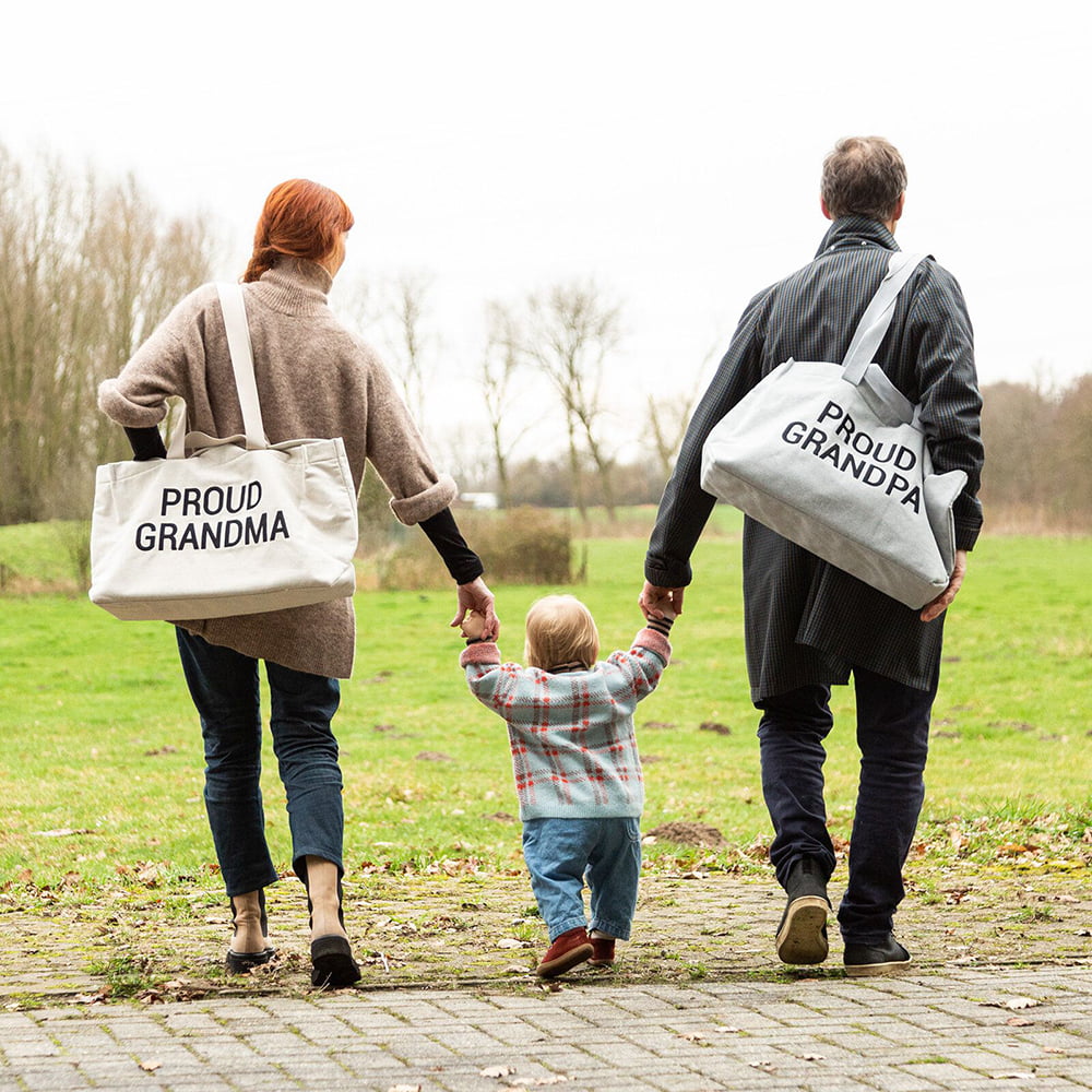 Geanta Childhome Proud Grandpa Grey