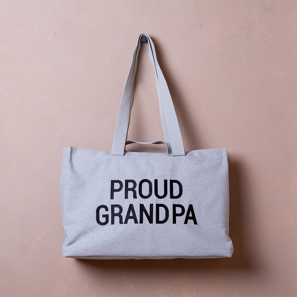 Geanta Childhome Proud Grandpa Grey
