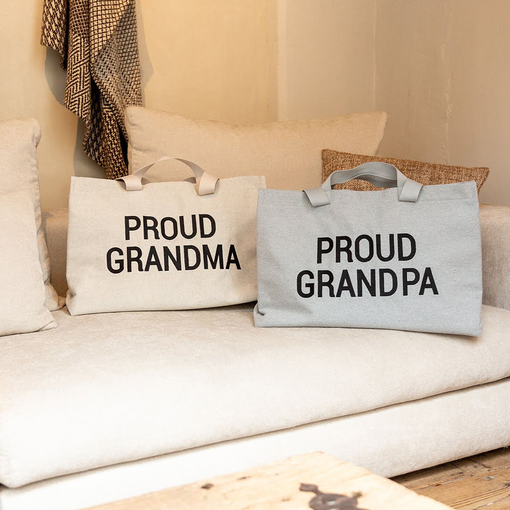 Geanta Childhome Proud Grandpa Grey