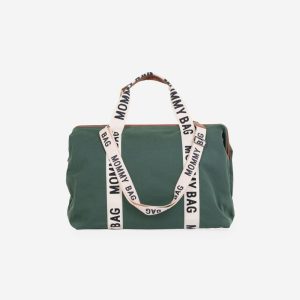 Geanta de infasat Childhome Mommy Bag Signature Black Green