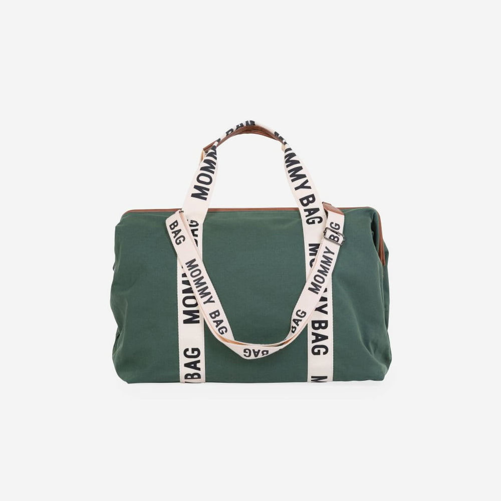 Geanta de infasat Childhome Mommy Bag Signature Black Green