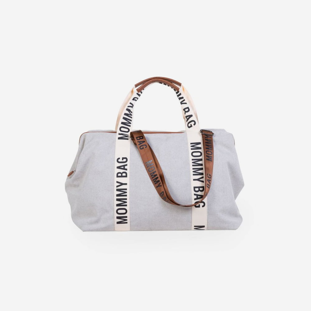 Geanta de infasat Childhome Mommy Bag Signature Black Off White