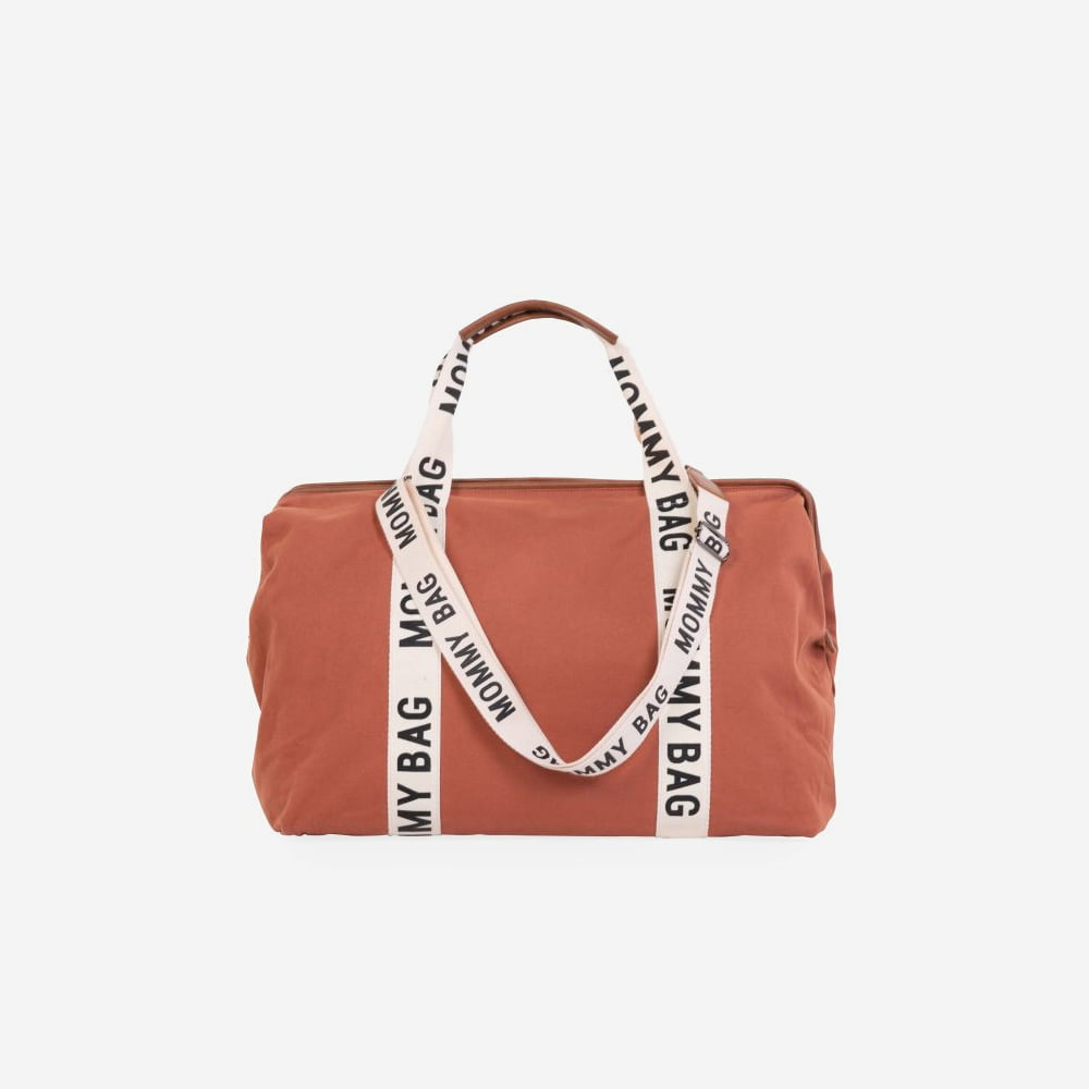 Geanta de infasat Childhome Mommy Bag Signature Black Terracotta
