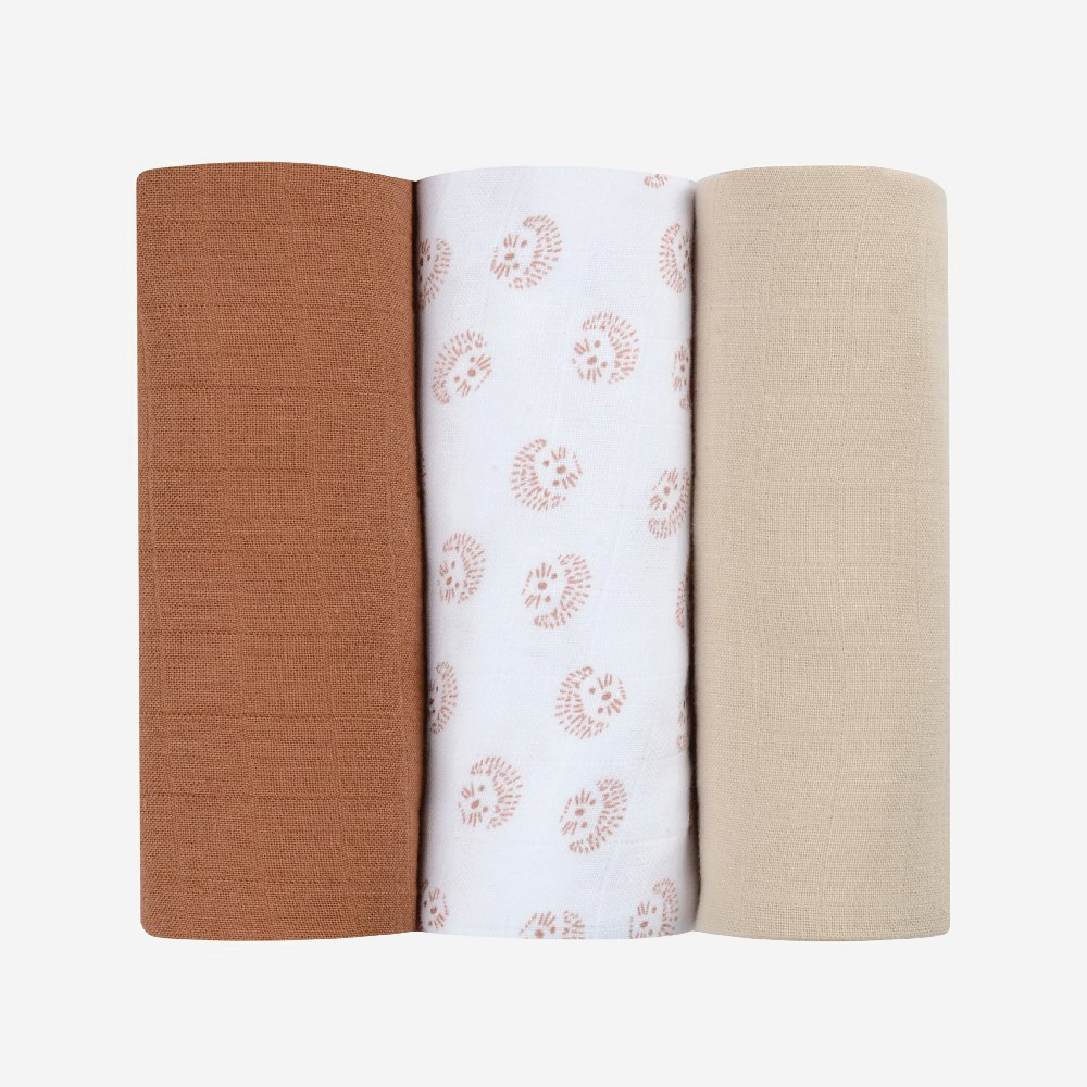 Set 3 Museline Beaba Bumbac Organic 70 x 70 cm
