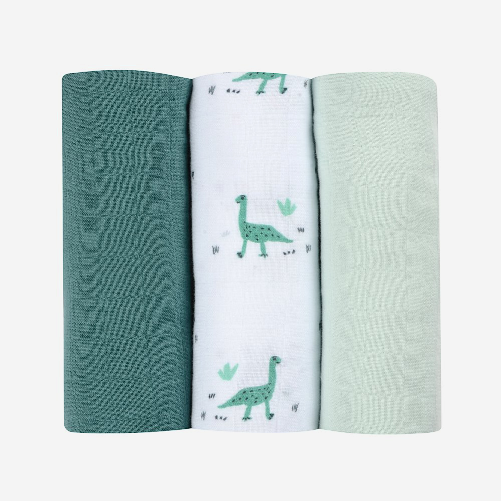 Set 3 Museline Beaba Bumbac Organic 70 x 70 cm - imagine 2