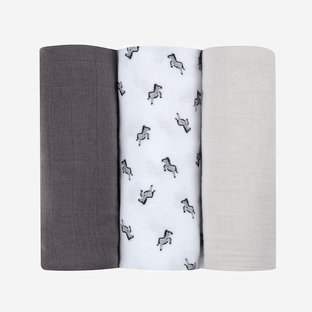 Set 3 Museline Beaba Bumbac Organic 70 x 70 cm - imagine 4