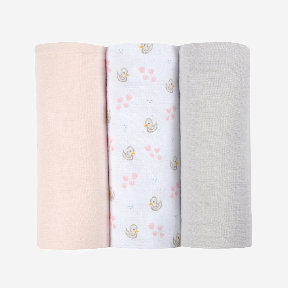 Set 3 Museline Beaba Bumbac Organic 70 x 70 cm - imagine 5