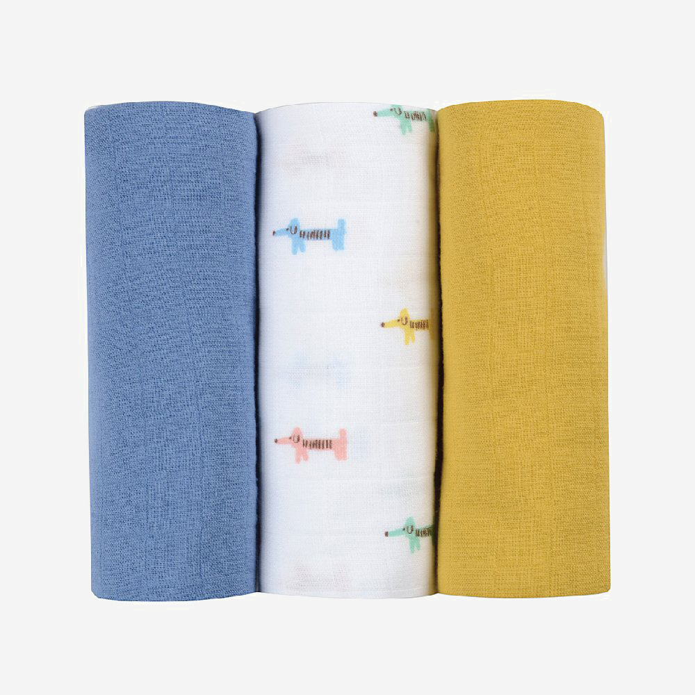 Set 3 Museline Beaba Bumbac Organic 70 x 70 cm - imagine 6