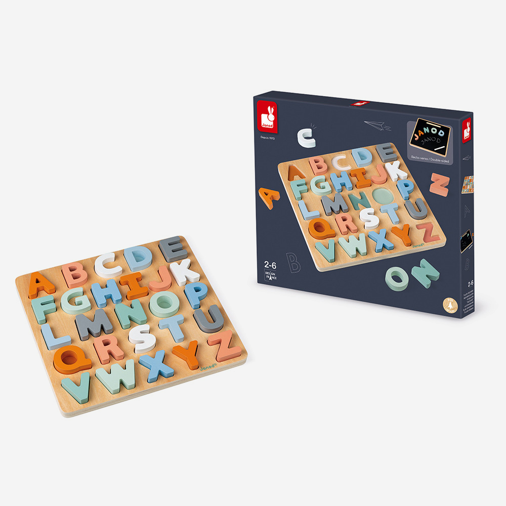 Puzzle Alfabetic Din Lemn Janod Sweet Cocoon +2 Ani - imagine 2