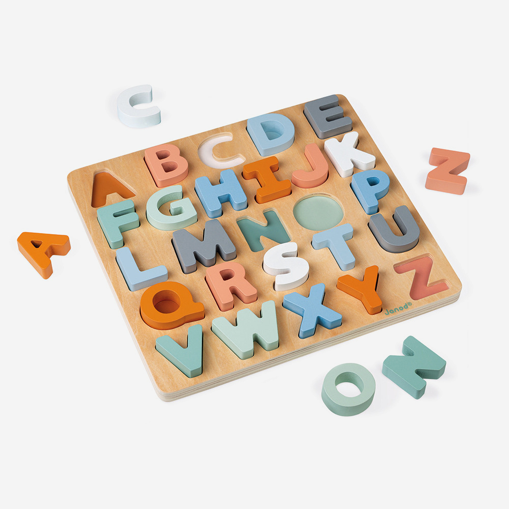 Puzzle Alfabetic Din Lemn Janod Sweet Cocoon +2 Ani - imagine 3
