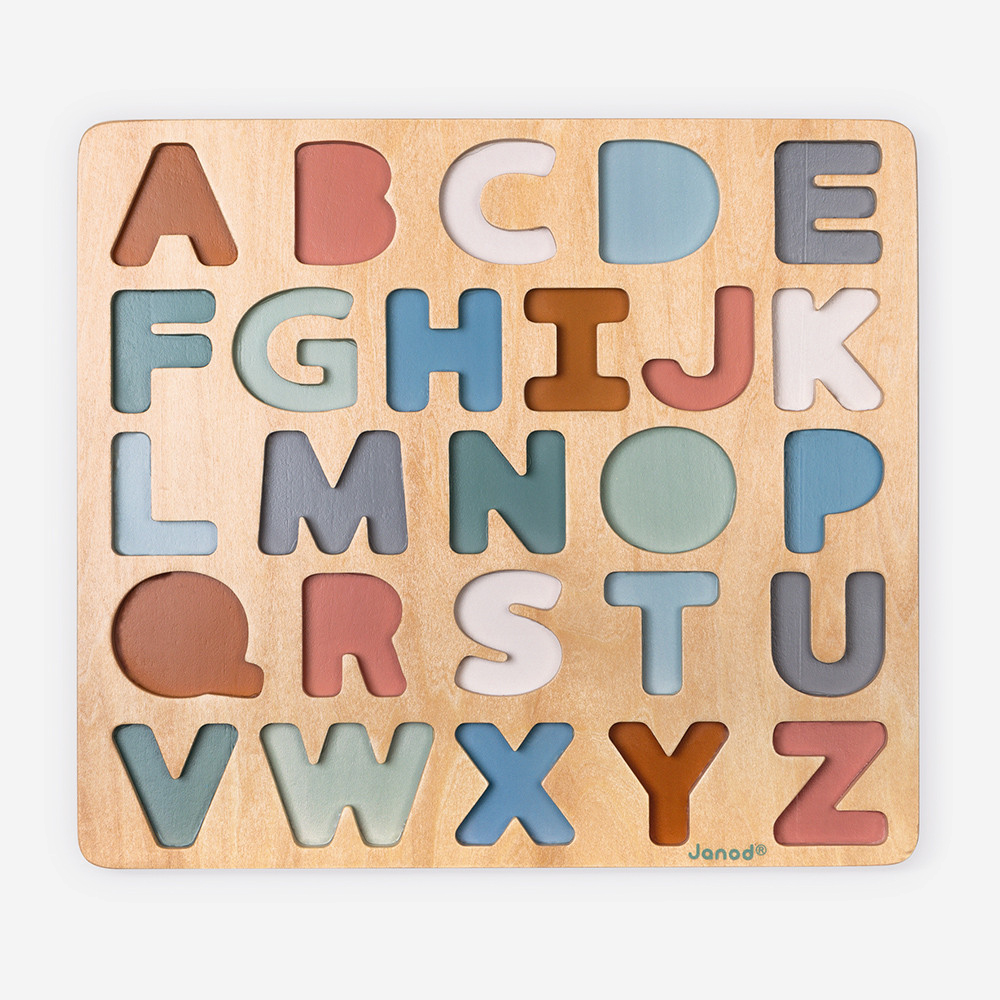 Puzzle Alfabetic Din Lemn Janod Sweet Cocoon +2 Ani - imagine 6